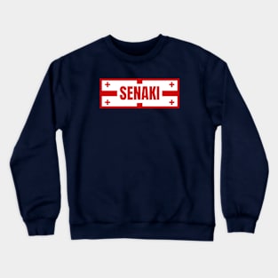 Senaki City in Georgian Flag Design Crewneck Sweatshirt